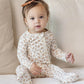 Quincy Mae Bamboo Zip Footie Wildflower
