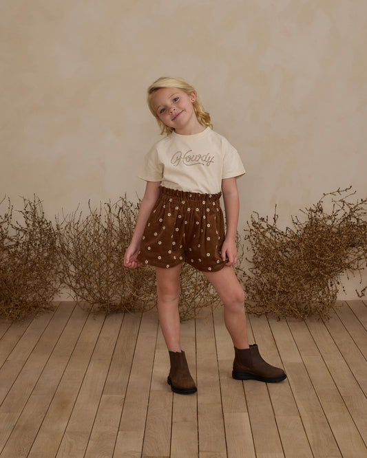 Rylee + Cru Boxy Tee Howdy Natural