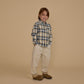 Rylee + Cru Collared Long Sleeve Shirt Indigo Plaid Natural