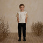 Rylee + Cru Contrast Short Sleeve Tee Best In The West Ivory