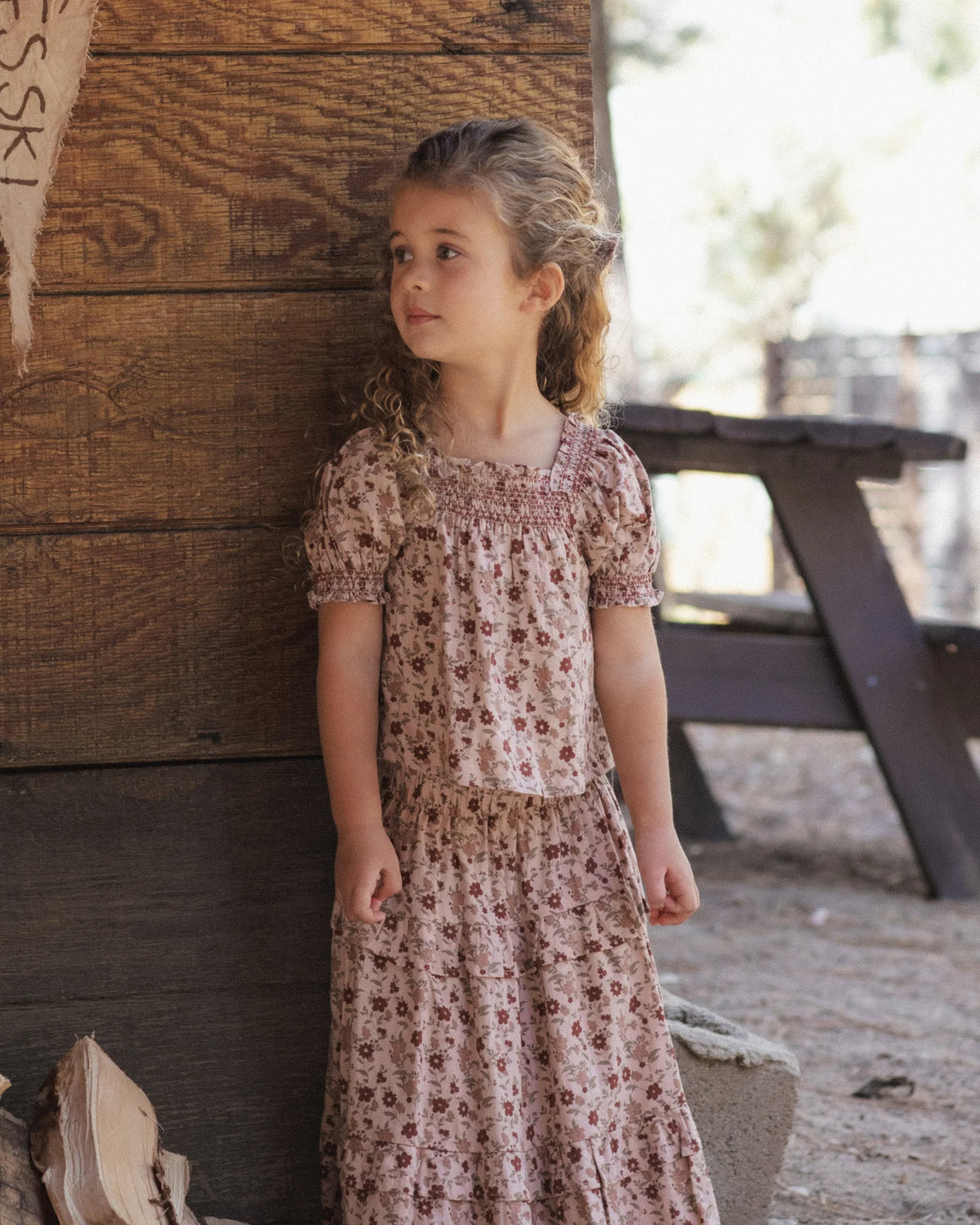 Rylee + Cru Ada Blouse Pink Floral Blush