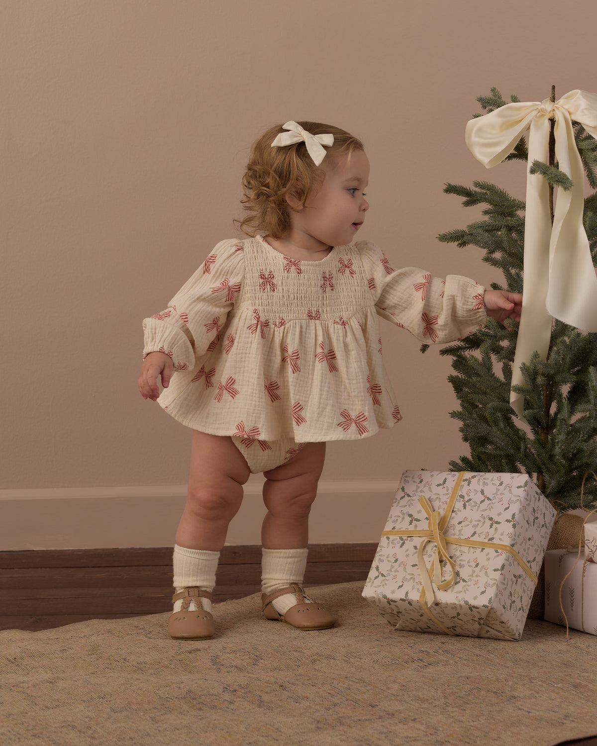 Rylee + Cru Sophia Top + Bloomer Set Peppermint Bows