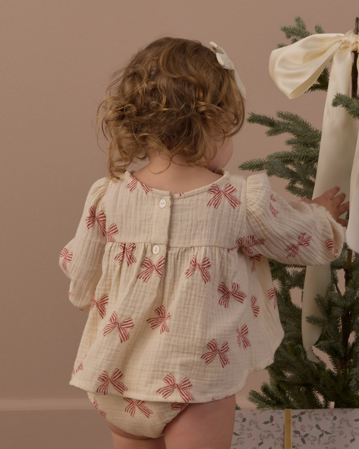 Rylee + Cru Sophia Top + Bloomer Set Peppermint Bows