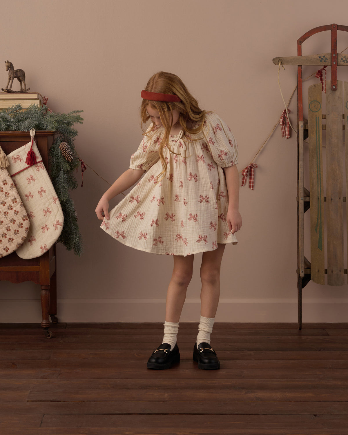 Rylee + Cru Sabrina Mini Dress Peppermint Bows