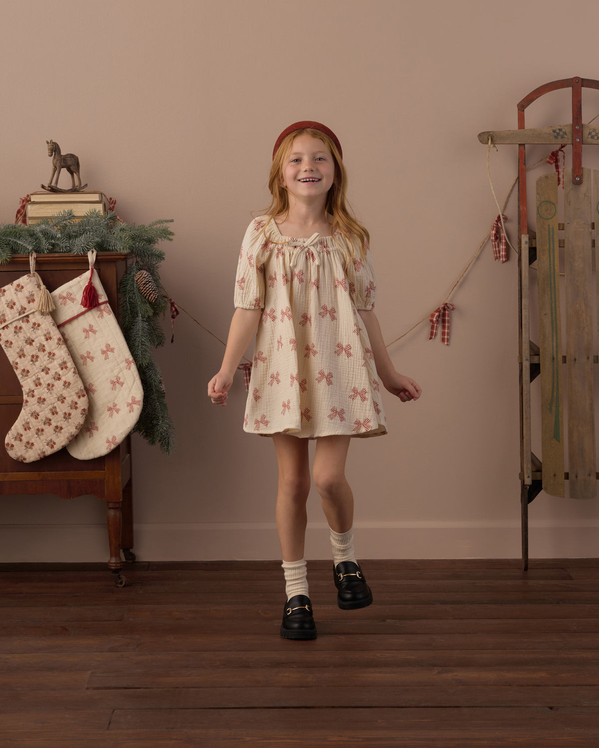 Rylee + Cru Sabrina Mini Dress Peppermint Bows