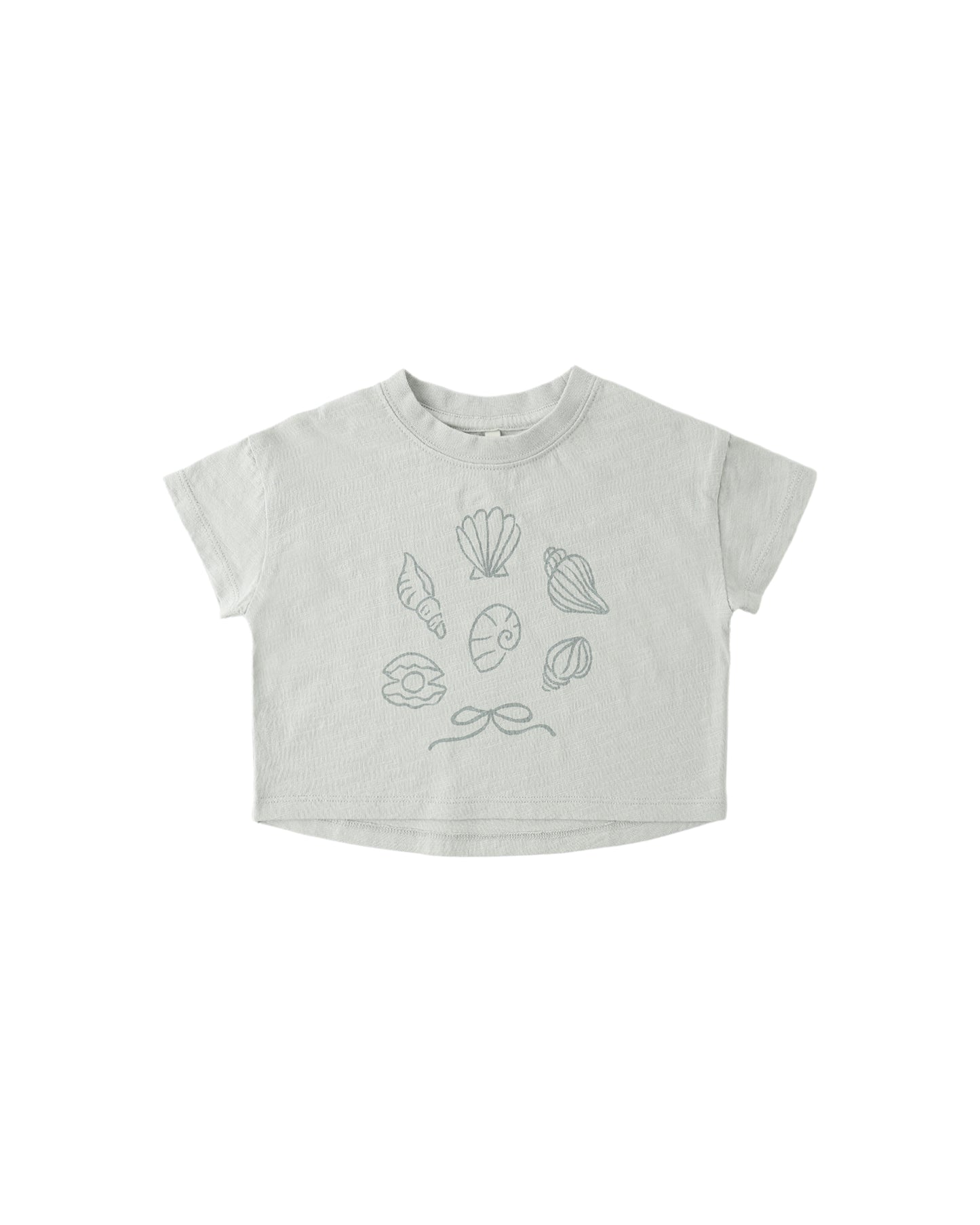 Rylee + Cru Boxy Tee Seashells Seafoam
