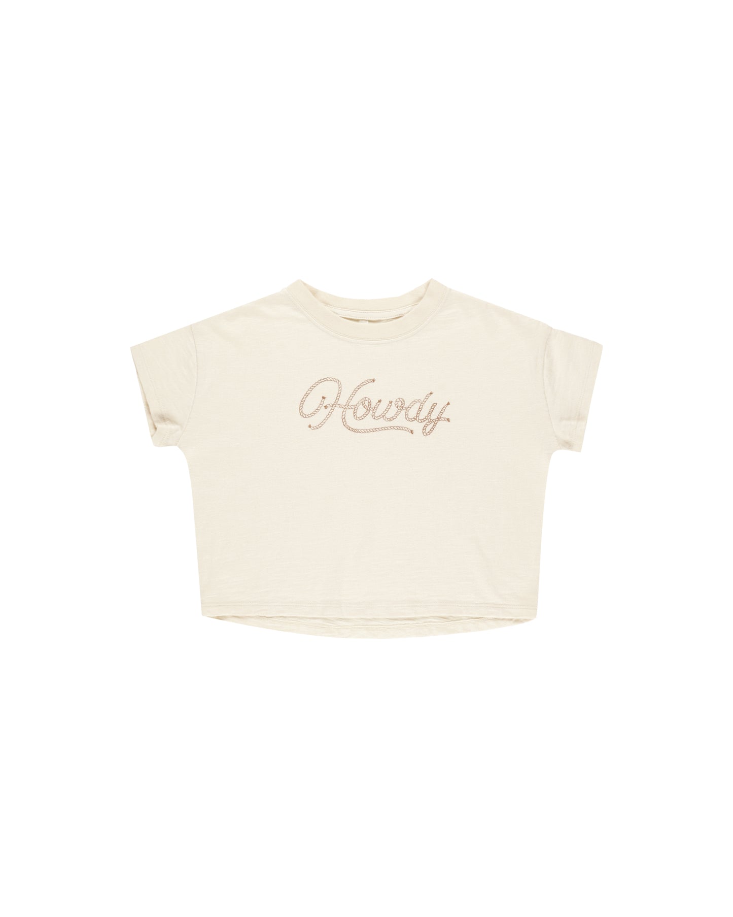 Rylee + Cru Boxy Tee Howdy Natural