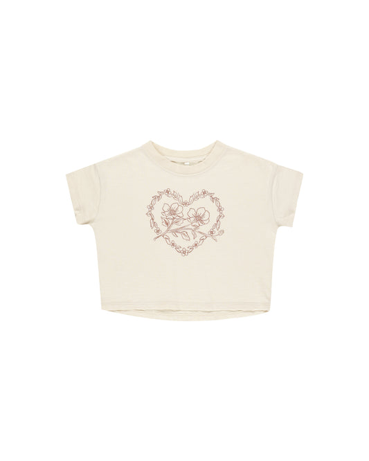 Rylee + Cru Boxy Tee Posey Natural