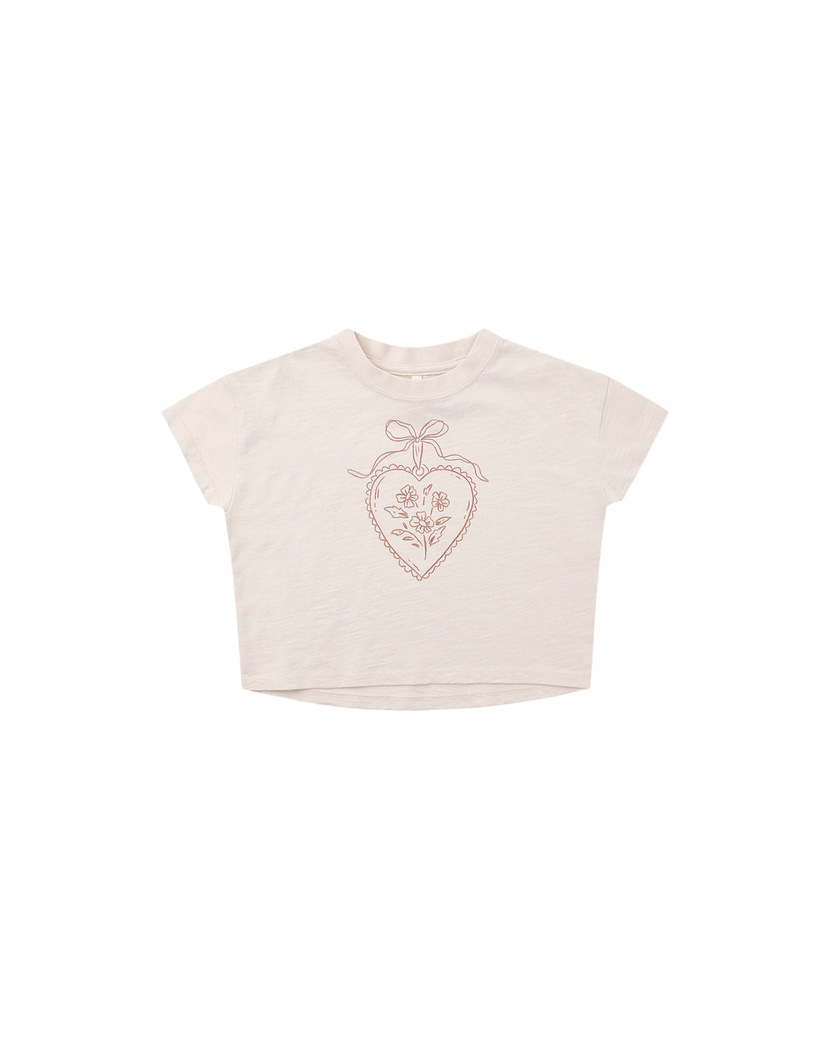 Rylee + Cru Boxy Tee Heart Locket Petal