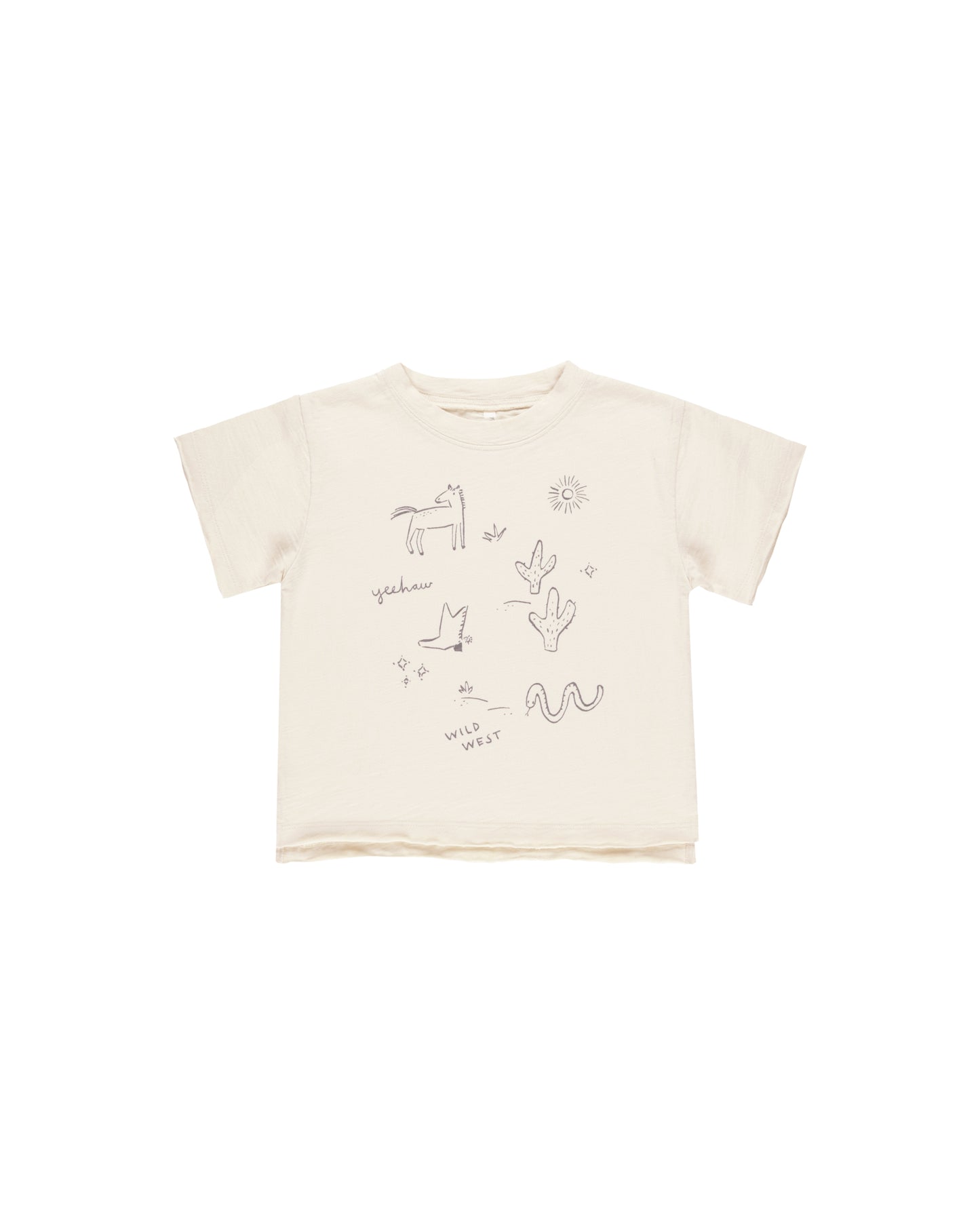 Rylee + Cru Raw Edge Tee Wild West Natural