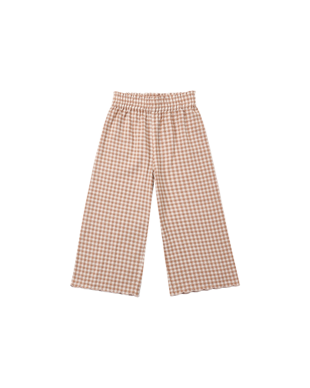 Rylee + Cru Wide Leg Pant Fawn Gingham