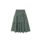 Rylee + Cru Tiered Midi Skirt Green Ditsy