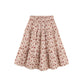 Rylee + Cru Ruffled Midi Skirt Pink Floral Blush