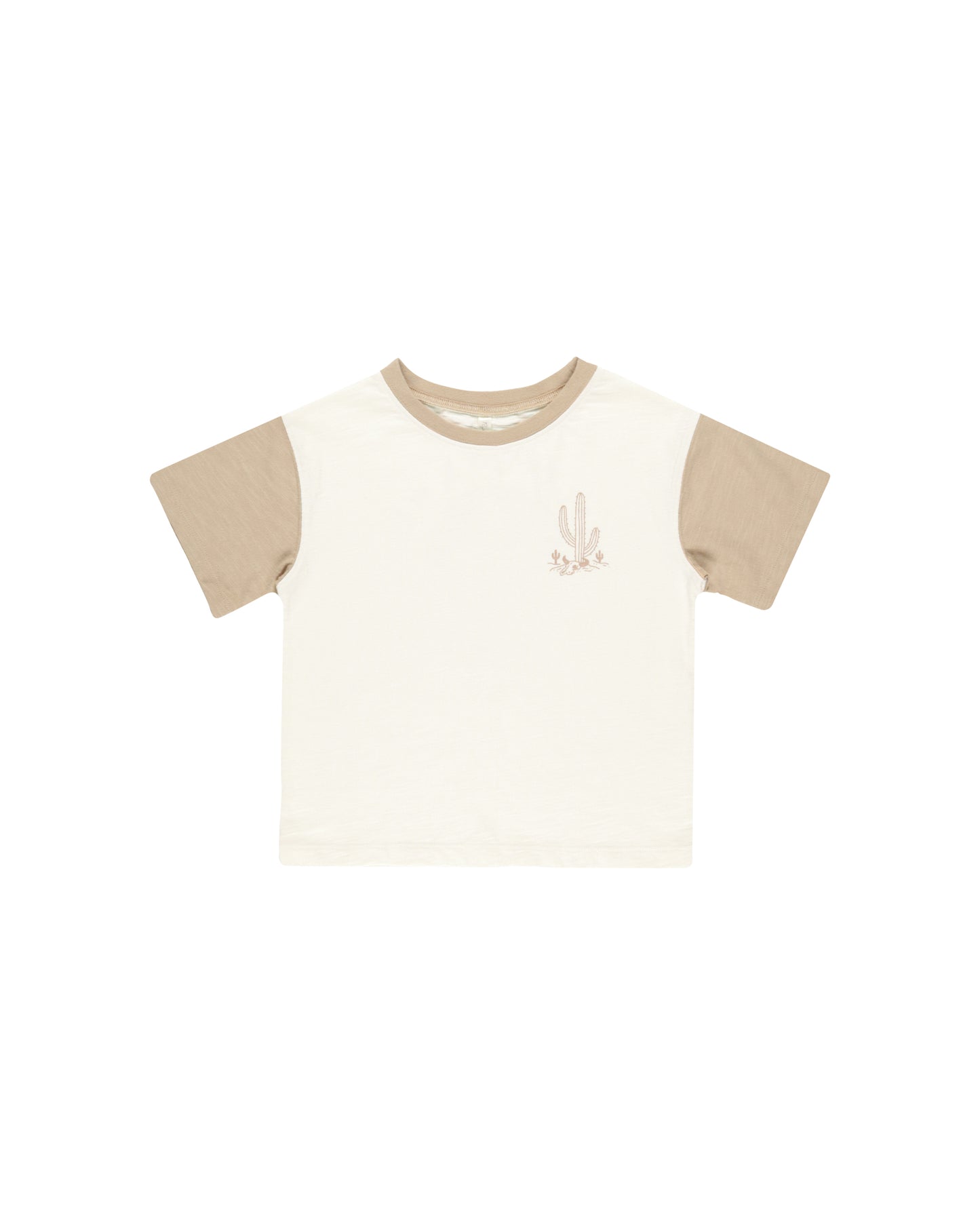 Rylee + Cru Contrast Short Sleeve Tee Best In The West Ivory