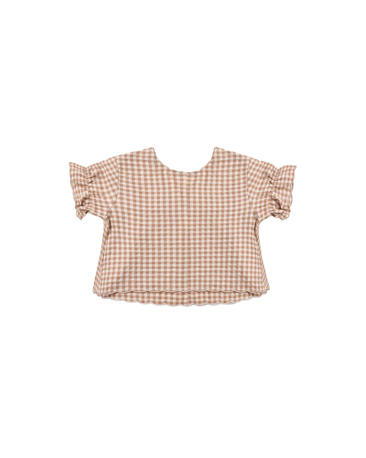 Rylee + Cru Gracie Blouse Fawn Gingham