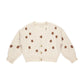 Rylee + Cru Boxy Crop Cardigan Flowers Natural