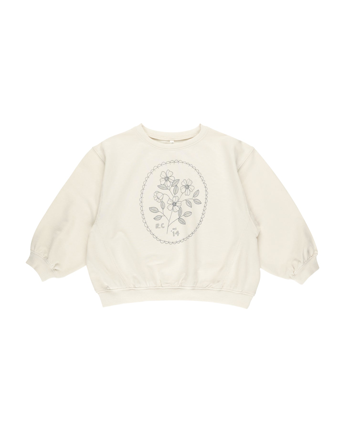 Rylee + Cru Oversized Sweatshirt Wildflower Natural