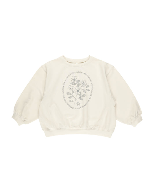 Rylee + Cru Oversized Sweatshirt Wildflower Natural