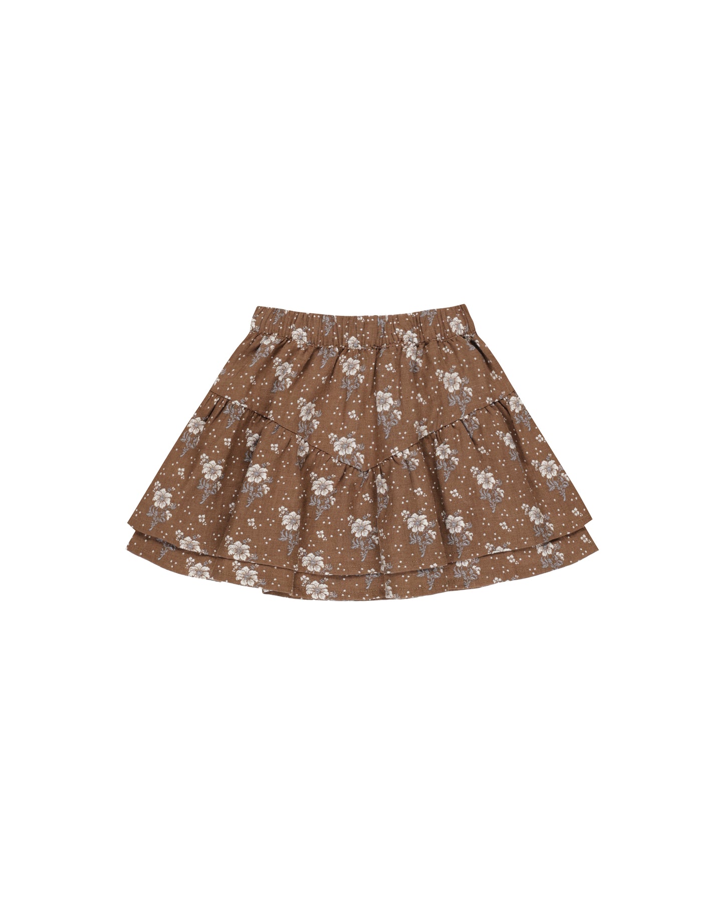 Rylee + Cru Tiered Mini Skirt Autumn Rose Saddle