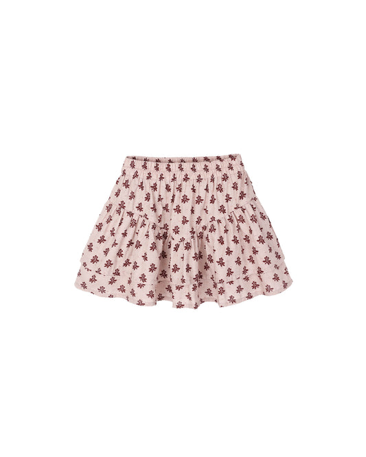 Rylee + Cru Tiered Mini Skirt Blush Fleur
