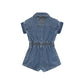 Rylee + Cru Utility Romper Indigo