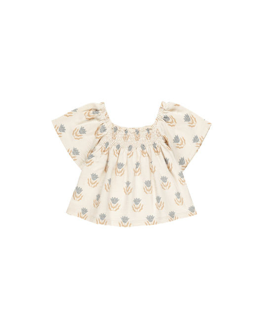 Rylee + Cru Kate Top Flora Natural