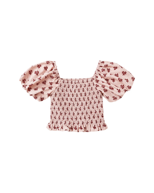 Rylee + Cru Trixie Top Blush Fleur