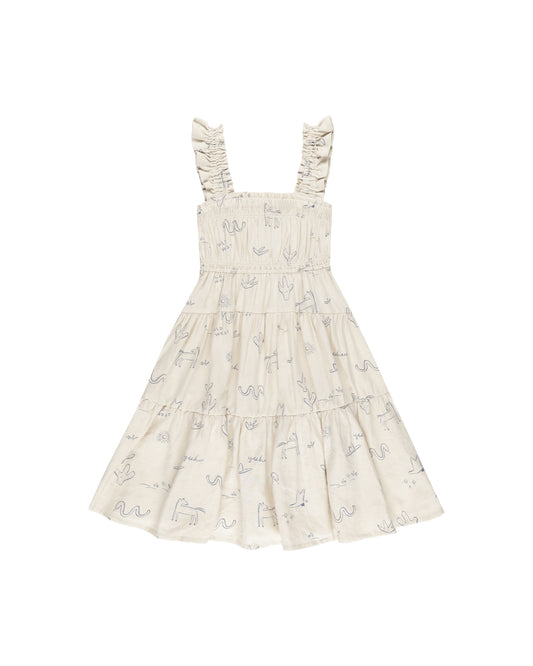 Rylee + Cru Josie Dress Wild West Natural