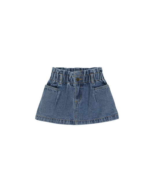 Rylee + Cru Denim Mini Skirt Indigo