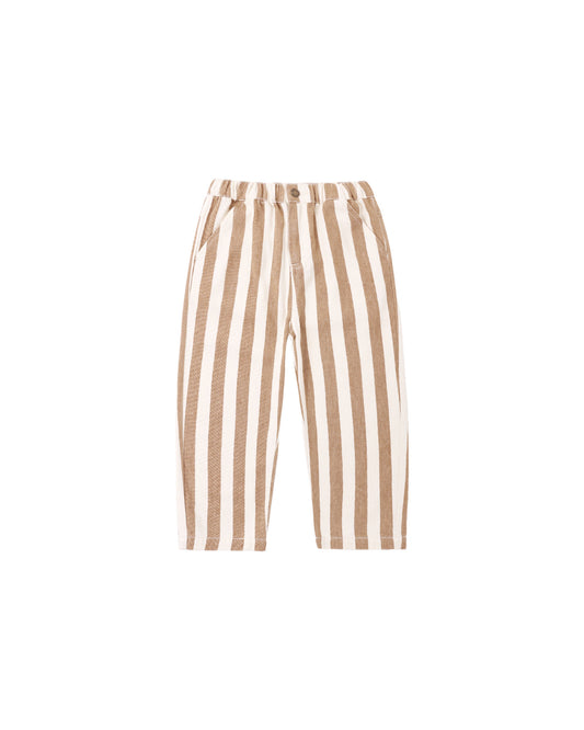 Rylee + Cru Baggy Pant Fawn Pinstripe