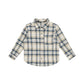 Rylee + Cru Collared Long Sleeve Shirt Indigo Plaid Natural