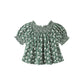 Rylee + Cru Ada Blouse Green Ditsy