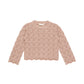 Rylee + Cru Crochet Knit Pullover Rose