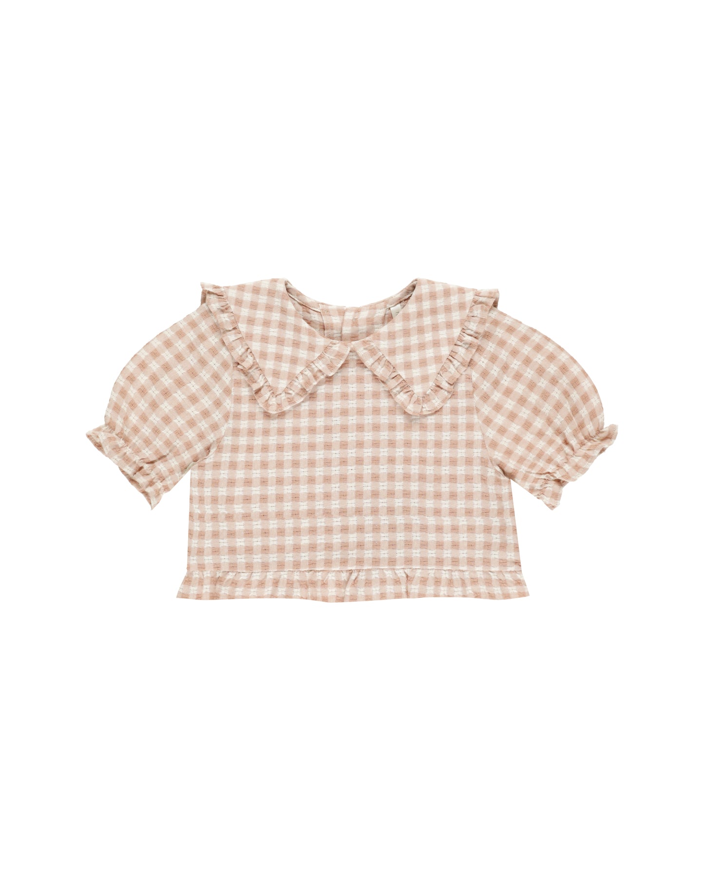 Rylee + Cru Prairie Blouse Pink Gingham