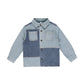 Rylee + Cru Patchwork Overshirt Light Washed Denim