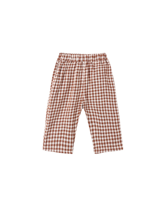 Rylee + Cru Palmer Pant Brick Check