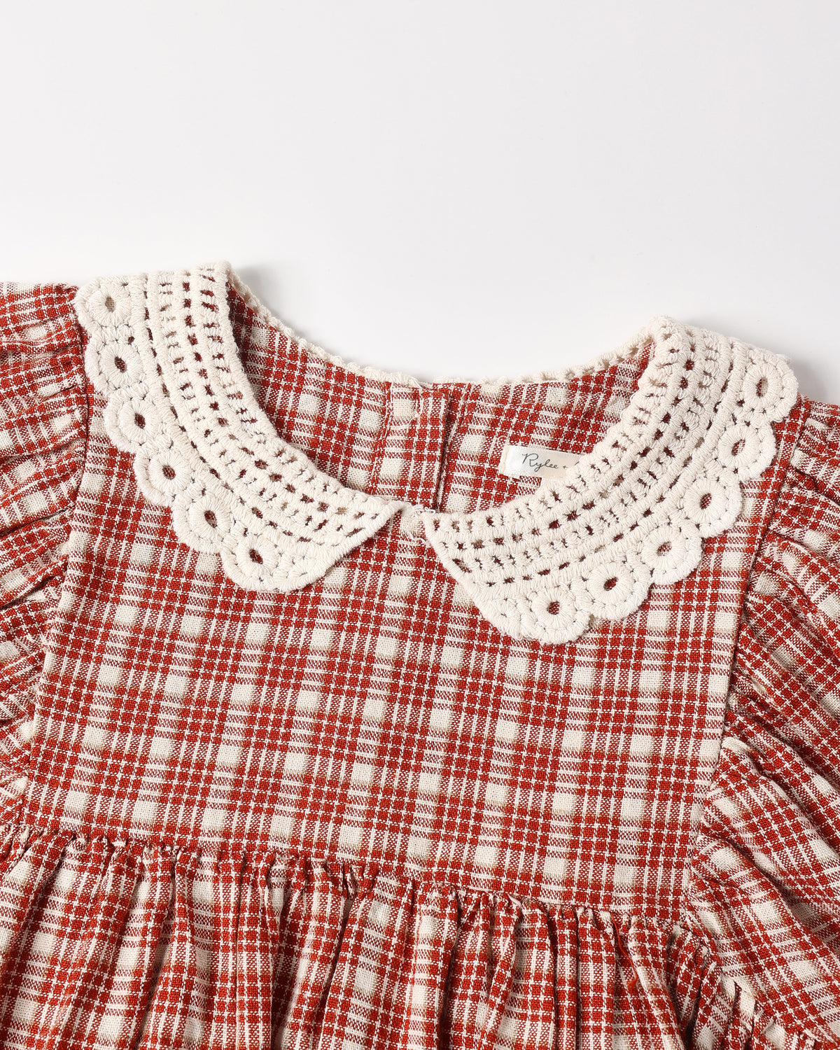Rylee + Cru Heidi Dress Vintage Plaid Ruby