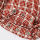 Rylee + Cru Heidi Romper Vintage Plaid Ruby