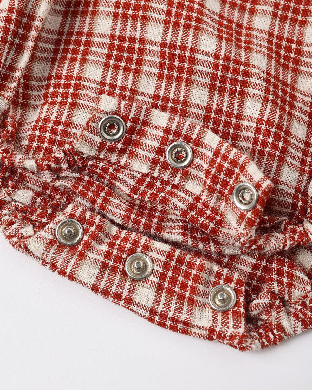 Rylee + Cru Heidi Romper Vintage Plaid Ruby