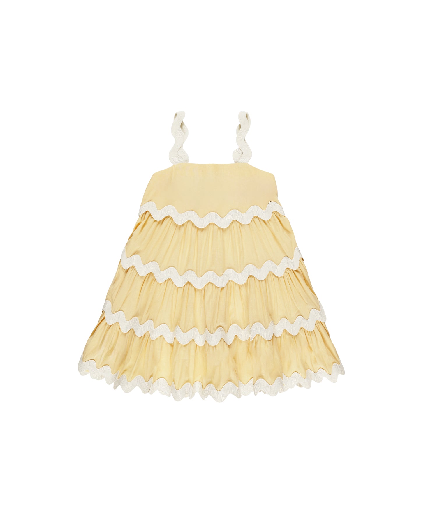 Ryee + Cru Ric Rac Dress Yellow