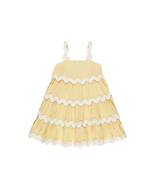 Ryee + Cru Ric Rac Dress Yellow