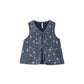 Rylee + Cru Denim Vest Heart Ditsy