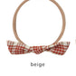 Rylee + Cru Little Knot Headband Vintage Plaid Ruby
