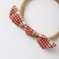 Rylee + Cru Little Knot Headband Vintage Plaid Ruby