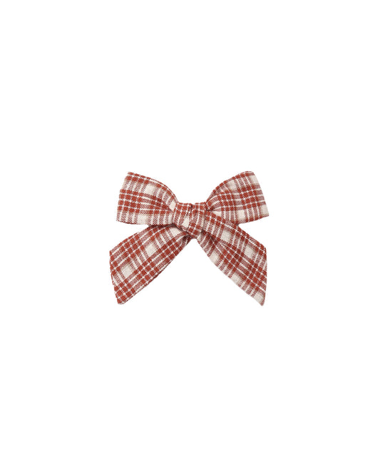 Rylee + Cru Teen Bow Vintage Plaid Ruby
