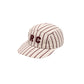 Rylee + Cru Skater Hat Burgundy Pinstripe