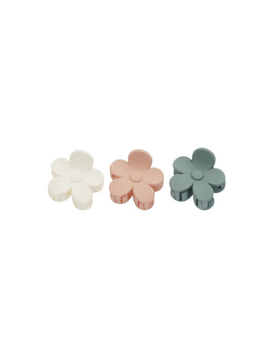 Rylee + Cru Flower Clip Set Aqua Ivory Blush