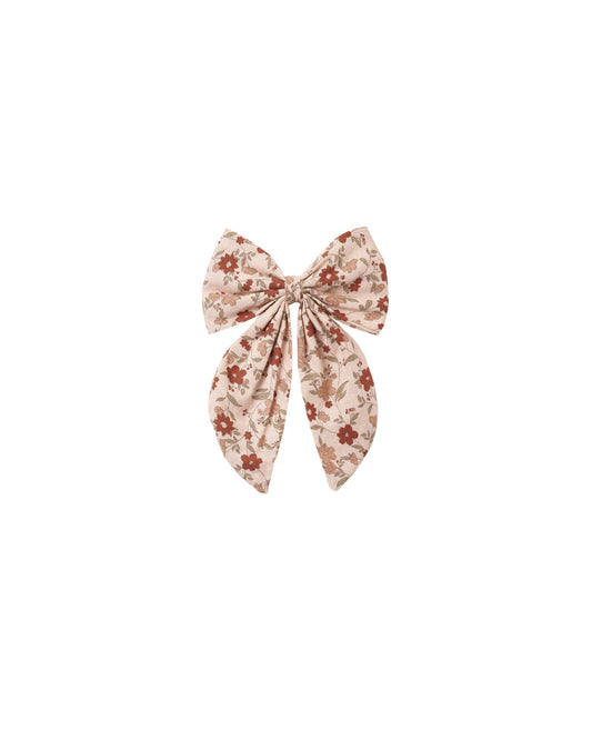Rylee + Cru Oversized Floral Bow Pink Floral Blush