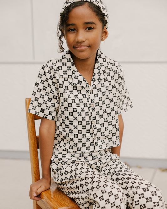 Rylee + Cru Miley Top Flower Checker