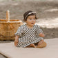 Rylee + Cru Gretta Babydoll Dress Flower Checker